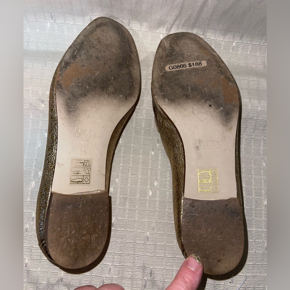 J. Crew Gold Women's Loafers - Picture 5 of 6